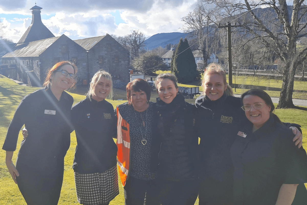 Women blending team of Dewar’s Aberfeldy Distillery