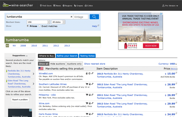 wine searcher tools